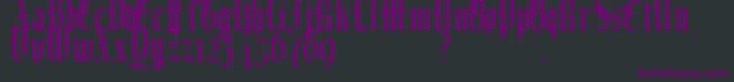 HelmswaldPostDemo-Schriftart – Violette Schriften auf schwarzem Hintergrund