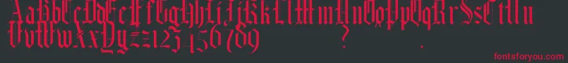 HelmswaldPostDemo Font – Red Fonts on Black Background