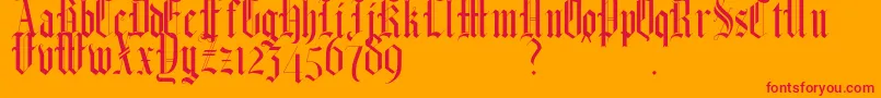 HelmswaldPostDemo Font – Red Fonts on Orange Background