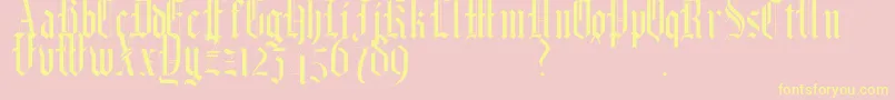 HelmswaldPostDemo Font – Yellow Fonts on Pink Background