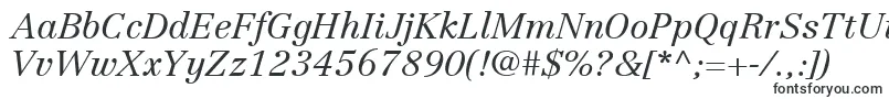 Czcionka LinotypeCentennialLt46LightItalic – Katalog