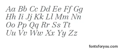LinotypeCentennialLt46LightItalic -fontin tarkastelu