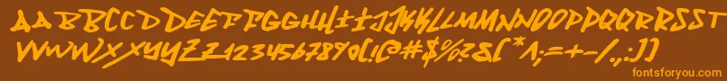 fuente FantomExpandedItalic – Fuentes Naranjas Sobre Fondo Marrón