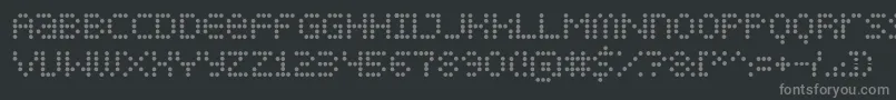 フォントDisplayDots – 黒い背景に灰色の文字