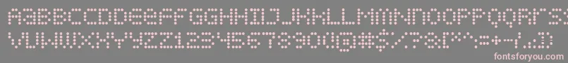 DisplayDots Font – Pink Fonts on Gray Background