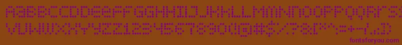 fuente DisplayDots – Fuentes Moradas Sobre Fondo Marrón