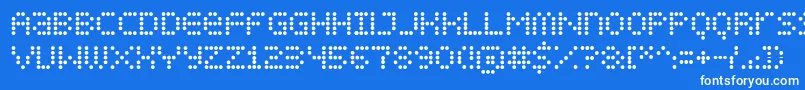 DisplayDots Font – White Fonts on Blue Background
