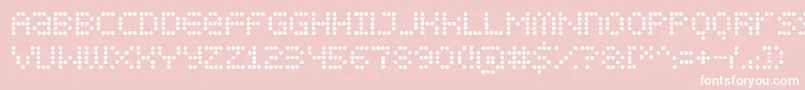 DisplayDots Font – White Fonts on Pink Background