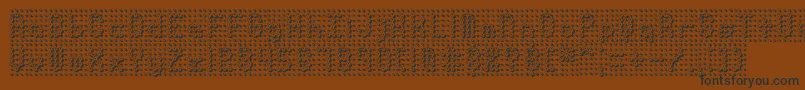 Шрифт Pindown – чёрные шрифты на коричневом фоне