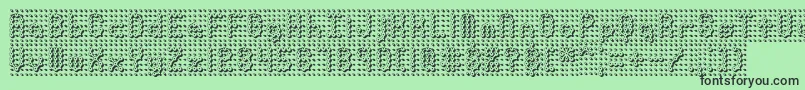 Pindown Font – Black Fonts on Green Background