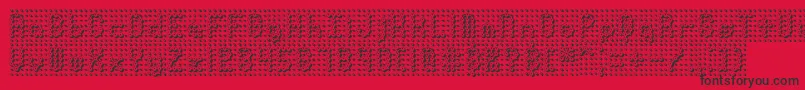 Pindown Font – Black Fonts on Red Background