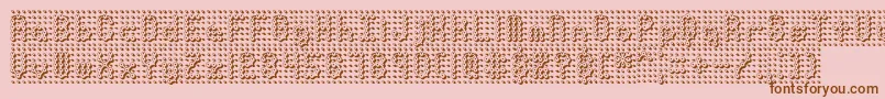 Pindown Font – Brown Fonts on Pink Background