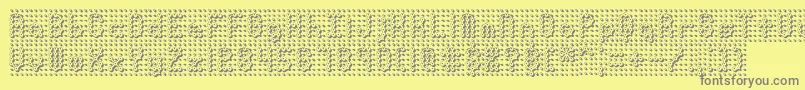 Pindown Font – Gray Fonts on Yellow Background