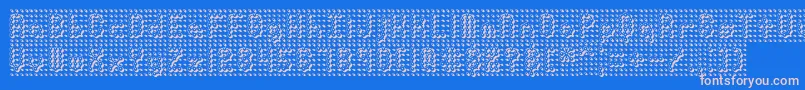 Pindown Font – Pink Fonts on Blue Background