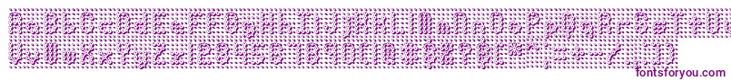 Pindown Font – Purple Fonts on White Background