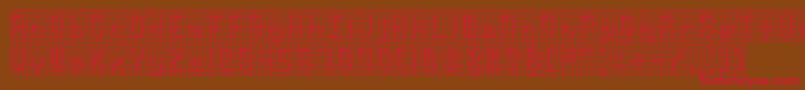 Pindown Font – Red Fonts on Brown Background