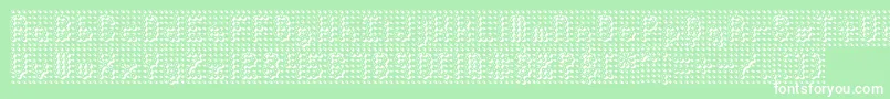 Pindown Font – White Fonts on Green Background