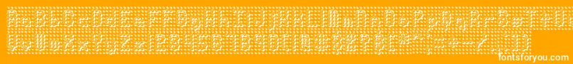 Pindown Font – White Fonts on Orange Background
