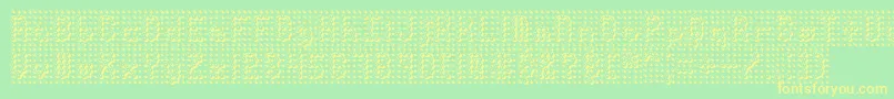Pindown Font – Yellow Fonts on Green Background