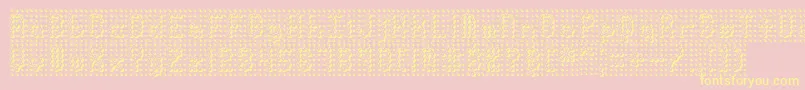 Pindown Font – Yellow Fonts on Pink Background