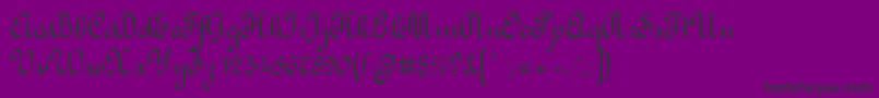 RondoCalligraphic Font – Black Fonts on Purple Background