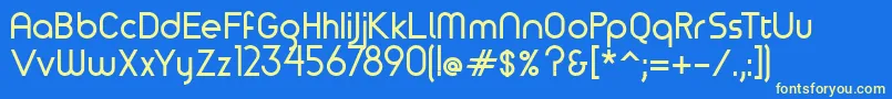 Timeburnerbold Font – Yellow Fonts on Blue Background