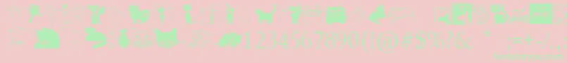 Catcrypt Font – Green Fonts on Pink Background