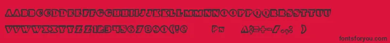 Iceboxart Font – Black Fonts on Red Background