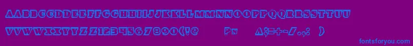 Iceboxart Font – Blue Fonts on Purple Background