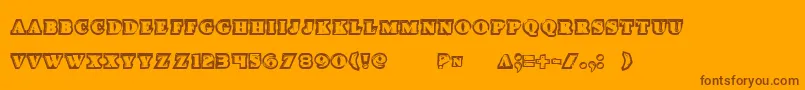 Iceboxart Font – Brown Fonts on Orange Background