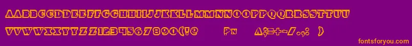 Iceboxart Font – Orange Fonts on Purple Background