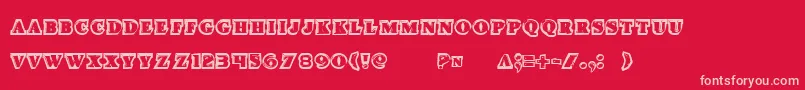 Iceboxart Font – Pink Fonts on Red Background