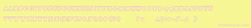 Iceboxart Font – Pink Fonts on Yellow Background