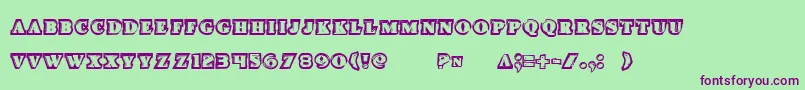 Iceboxart Font – Purple Fonts on Green Background