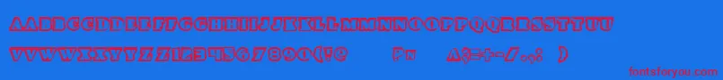 Iceboxart Font – Red Fonts on Blue Background