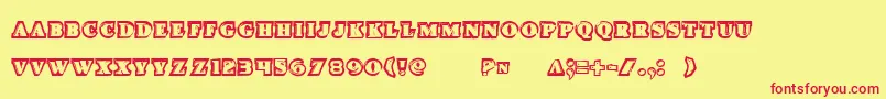 Iceboxart Font – Red Fonts on Yellow Background