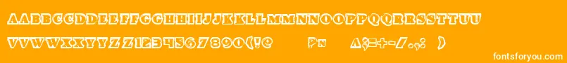 Iceboxart Font – White Fonts on Orange Background