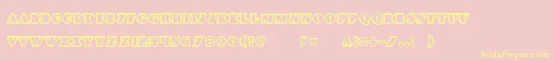 Iceboxart Font – Yellow Fonts on Pink Background