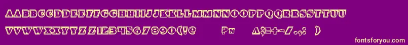 Iceboxart Font – Yellow Fonts on Purple Background