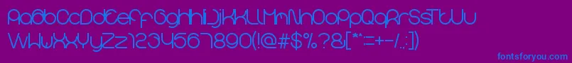 Gembira Font – Blue Fonts on Purple Background