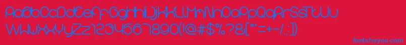 Gembira Font – Blue Fonts on Red Background