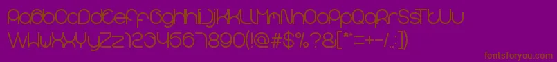 Gembira Font – Brown Fonts on Purple Background