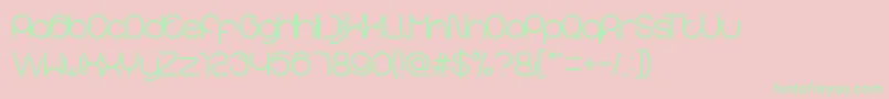 Gembira Font – Green Fonts on Pink Background