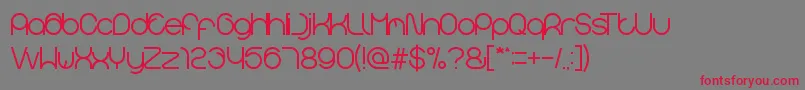 Gembira Font – Red Fonts on Gray Background