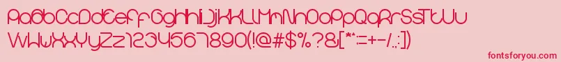 More about Gembira Font Gembira Font – Red Fonts on Pink Background