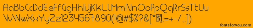 MsdRoundedLight Font – Black Fonts on Orange Background