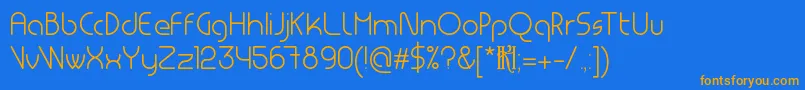 MsdRoundedLight Font – Orange Fonts on Blue Background