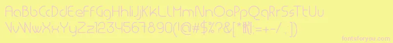 MsdRoundedLight Font – Pink Fonts on Yellow Background