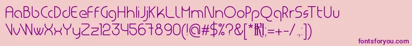 MsdRoundedLight Font – Purple Fonts on Pink Background