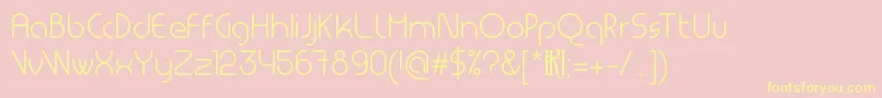 MsdRoundedLight Font – Yellow Fonts on Pink Background